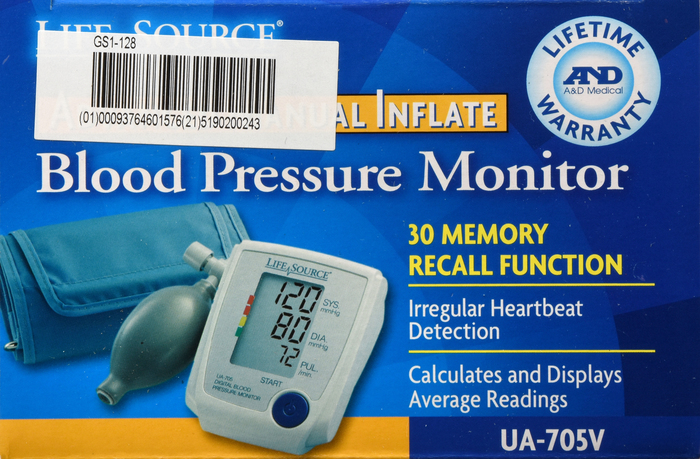 LifeSource Blood Pressure Monitor Advanced Manual Inflate M