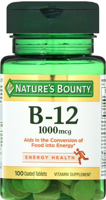 Nature's Bounty Vitamin B12 1000mcg Tablets 100ct