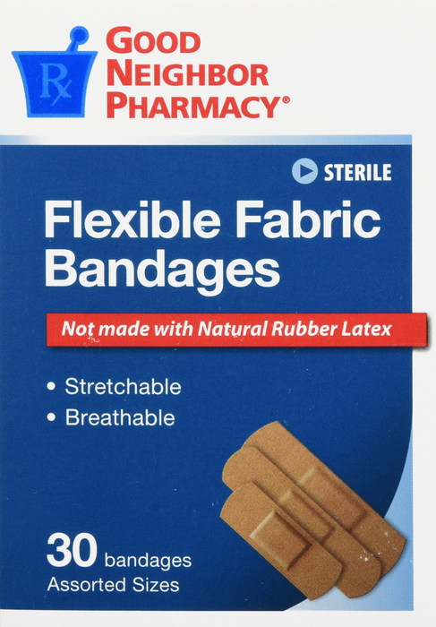 Good Neighbor Pharmacy Bandages Flexible Fabric Assorted 30ct