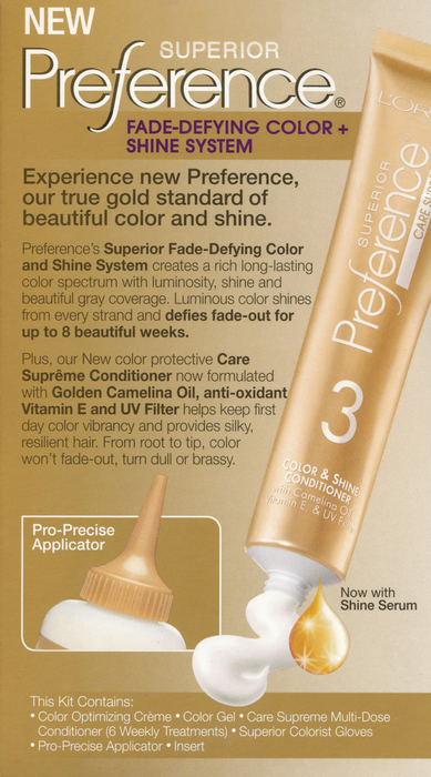 L'Oreal Paris Superior Preference Medium Ash Blonde Permanent Hair Color 1ct