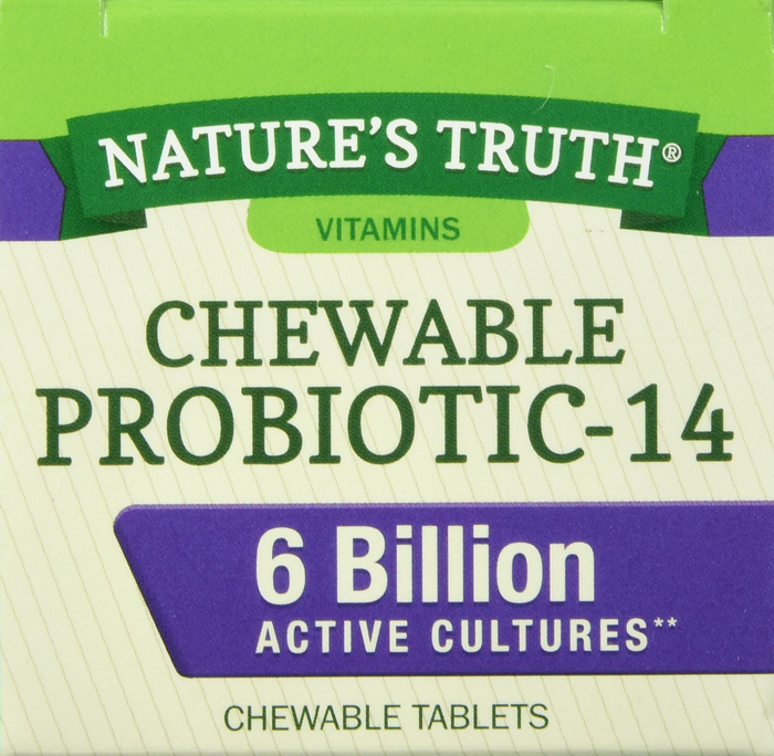 PROBIOTIC 6 BILLION CHW 60CT NAT TRUTH