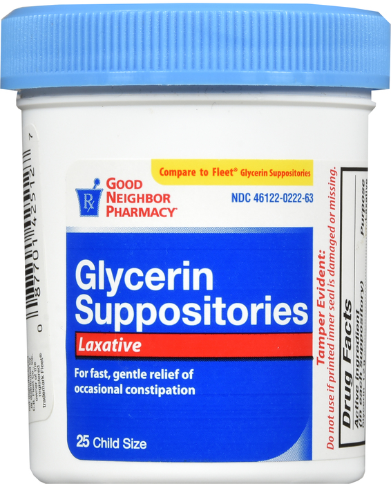 Good Neighbor Pharmacy Children's Glycerin Suppositories 25ct