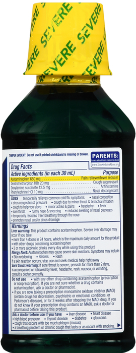 NYQUIL SEVERE COLD & FLU ORIGNL LIQ 12OZ