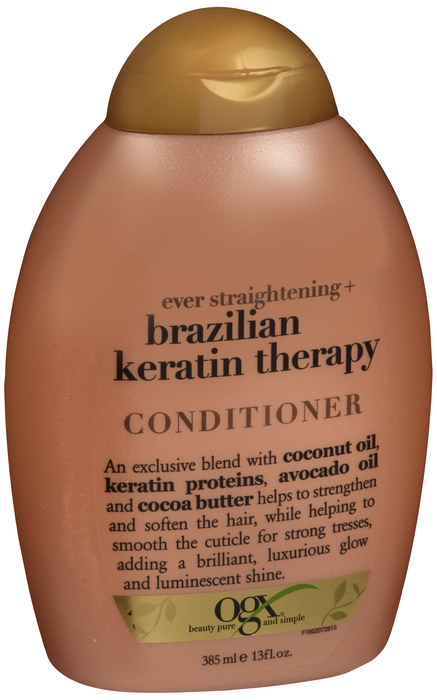 OGX EVER STRAIGHT BRAZ KERATIN COND 13OZ