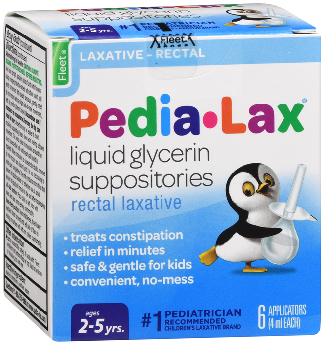 Fleet Children's Pedia-Lax Liquid Glycerin Laxative Suppositories 6ct