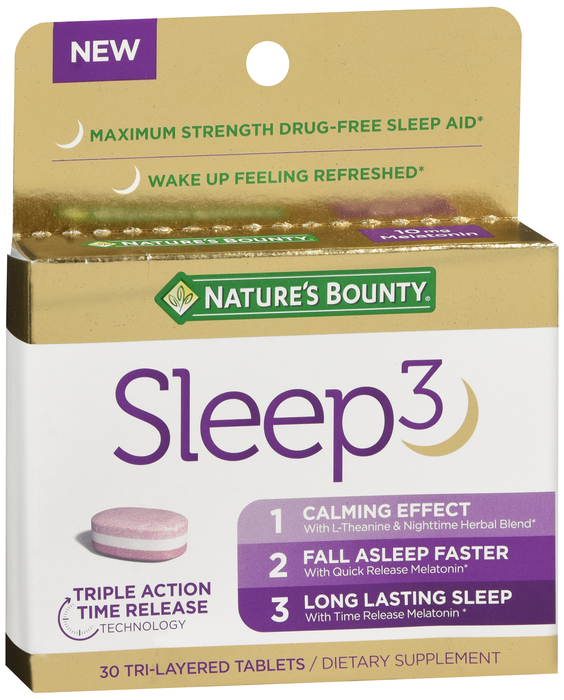 SLEEP3 TRI LAYER TAB 30CT NAT BOUNTY