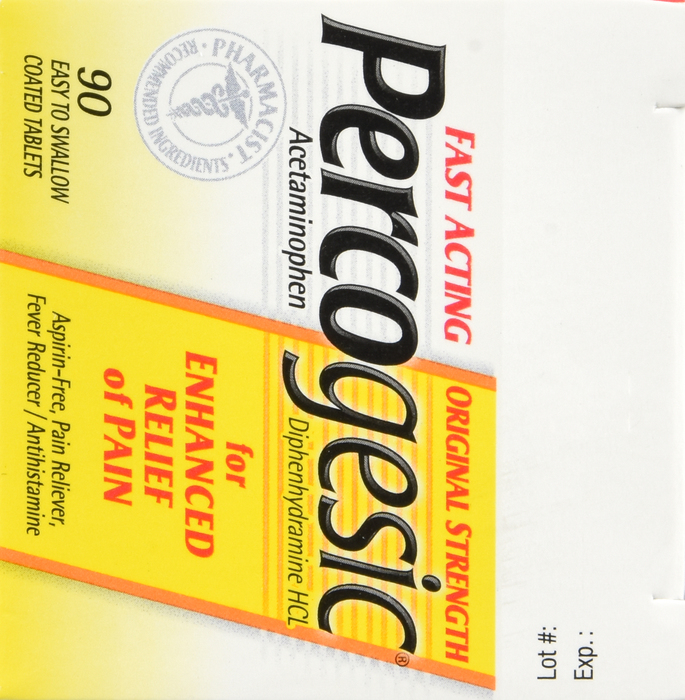 Percogesic Original Strength Tablets 90ct