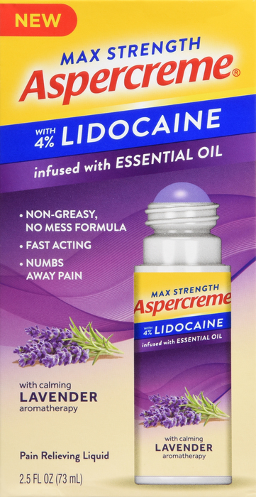 Aspercreme with 4% Lidocaine Lavender Liquid Roll-on 2.5oz