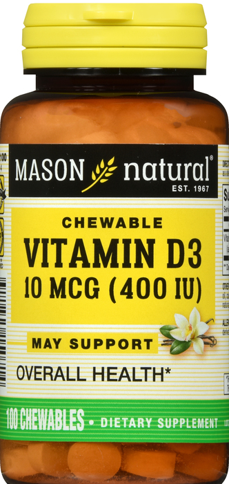 MASON VITAMIN D 400IU CHEWABLE TABLET 100CT