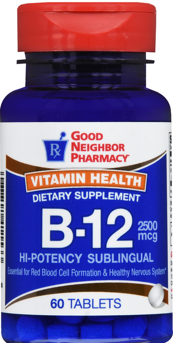 Good Neighbor Pharmacy Vitamin B-12 2500mcg Sublingual Tablets 60ct