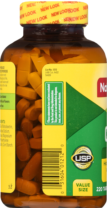 Nature Made Calcium 600mg w/Vitamin D3 Tablets 220ct