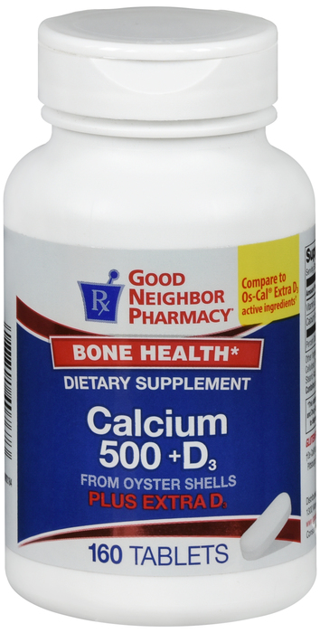 Good Neighbor Pharmacy Calcium +D3 500mg Tablets 160ct