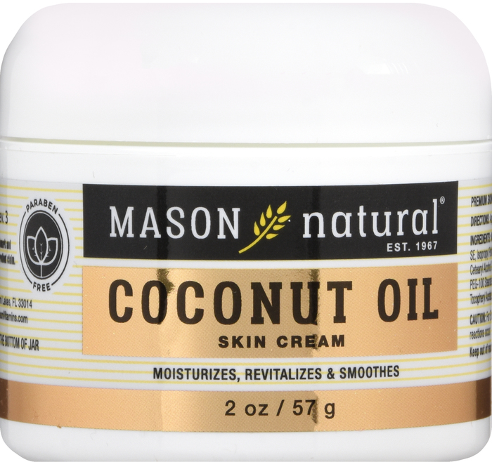 COCONUT OIL BEAUTY CREAM 2OZ MASON