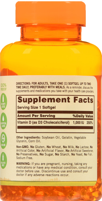 Sundown Vitamin D-3 1000IU Softgel 400ct