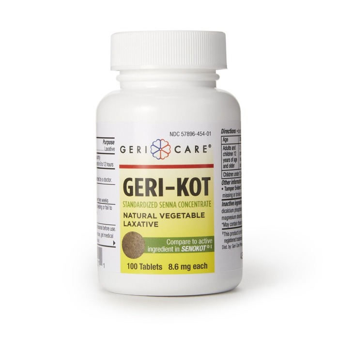 GERI-KOT SENNA 8.6 MG LAX TAB 100CT GERI