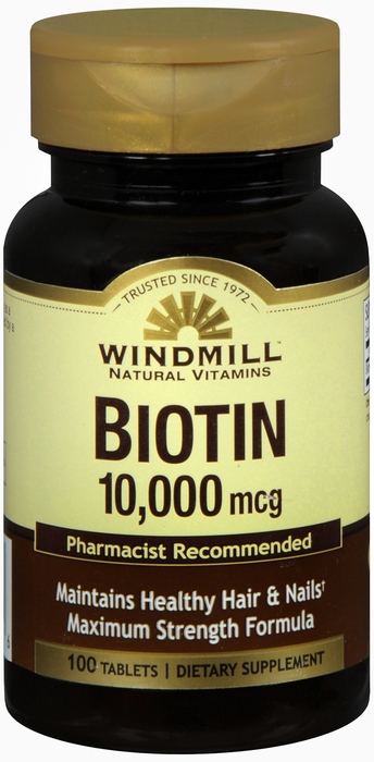 BIOTIN 10000 MCG TABLETS 100CT WINDMILL