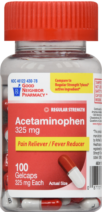 Good Neighbor Pharmacy Acetaminophen 325mg Gel Caps 100ct