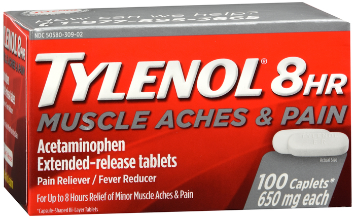 Tylenol 8HR Muscle Aches & Pain Tablets 100ct