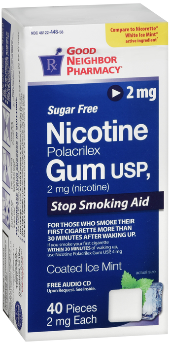 Good Neighbor Pharmacy Nicotine Gum 2mg Sugar Free Mint 40ct