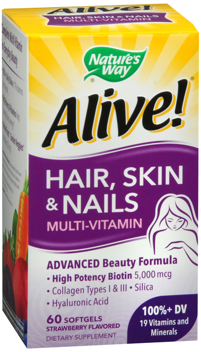 ALIVE MULTIVIT HAIR SKIN NAIL SFTGL 60CT