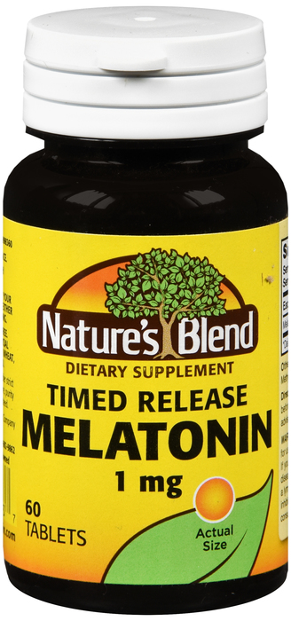 MELATIONIN 1MG TABLET 60CT NAT BLEND