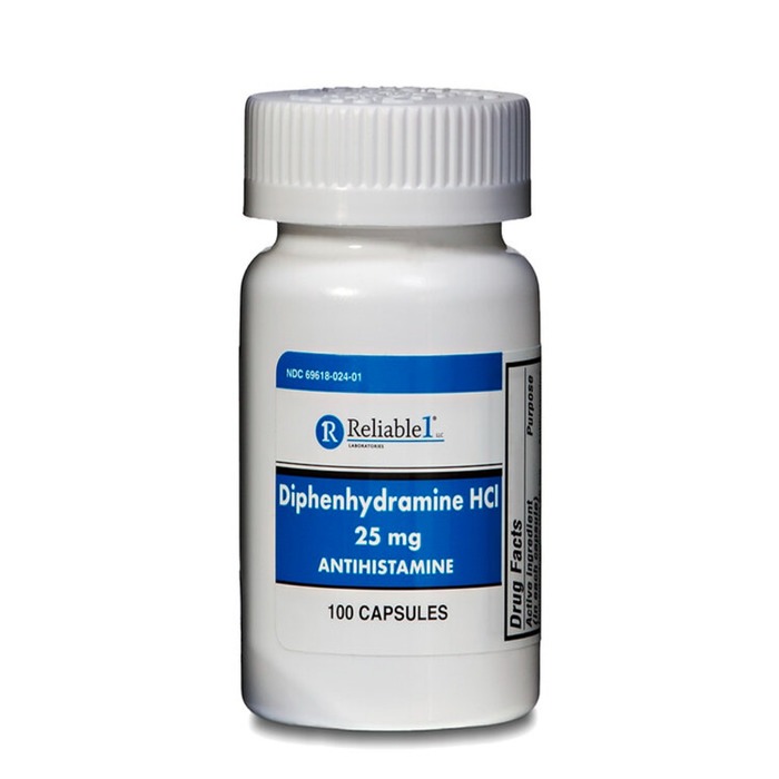 Diphenhydramine HCL 25mg Capsule 100ct