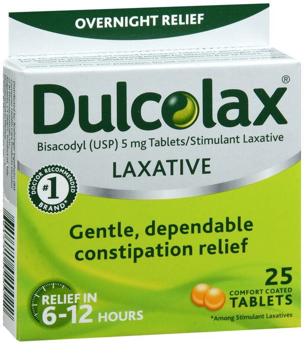 Dulcolax Laxative 5mg Comfort Coated Tablets 25ct