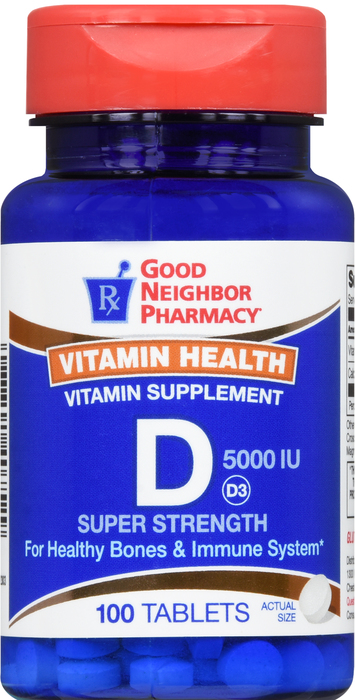 Good Neighbor Pharmacy Vitamin D 5000 IU Tablets 100ct