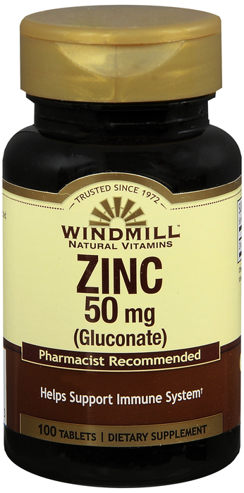 Windmill Zinc Gluconate 50mg Tablets 100ct