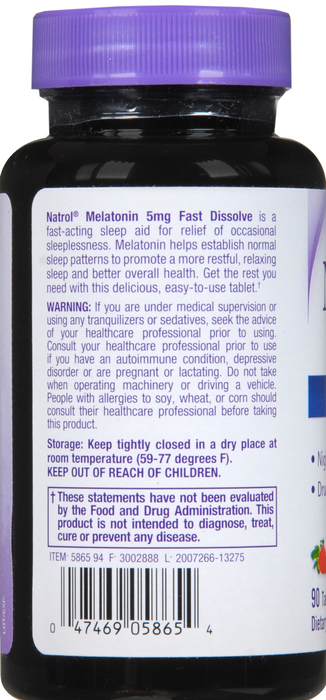 Natrol Melatonin 5mg Fast Dissolve Tablets 90ct