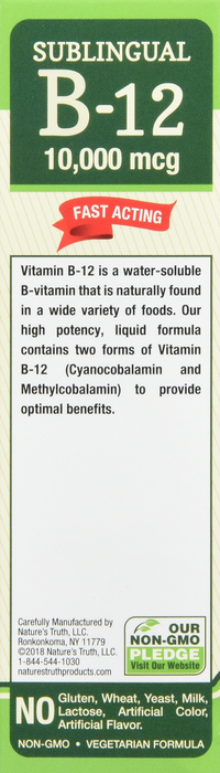 VIT B-12 10000 MCG SUB LIQ 2OZ NAT TRUTH