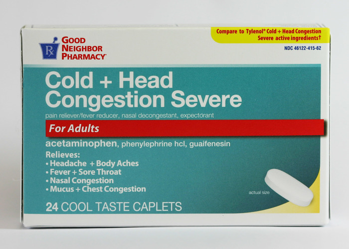 Good Neighbor Pharmacy Severe Cold & Head Congestions Caplets 24ct