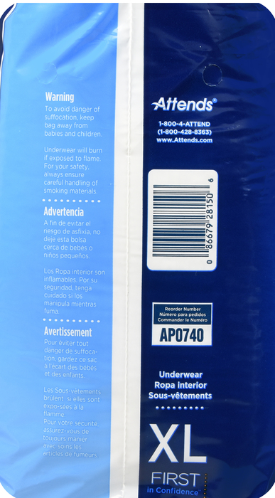 Attends Underwear Extra Moderate Absorbency Extra Large 14ct