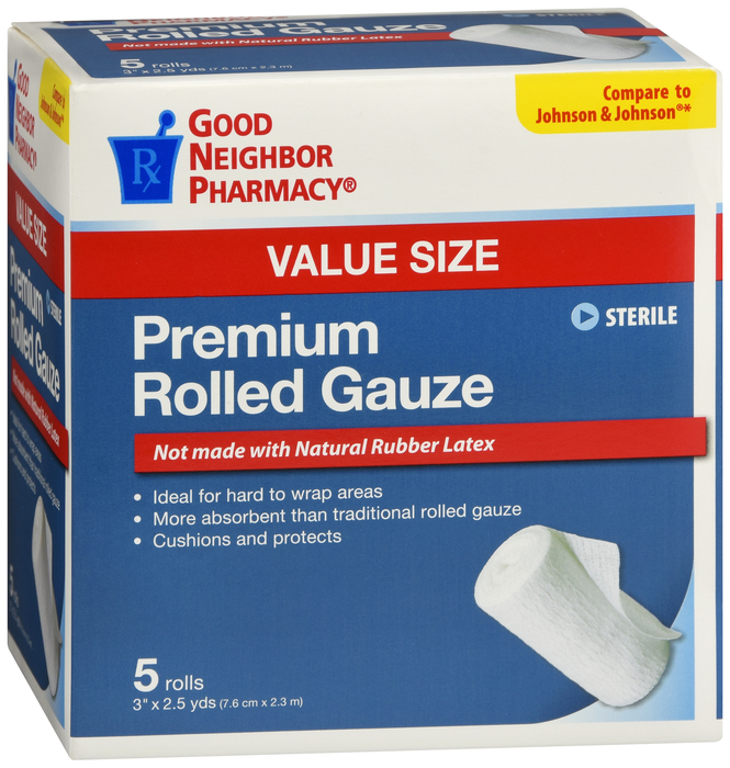 Good Neighbor Pharmacy Premium Rolled Gauze Value Size 5 rolls