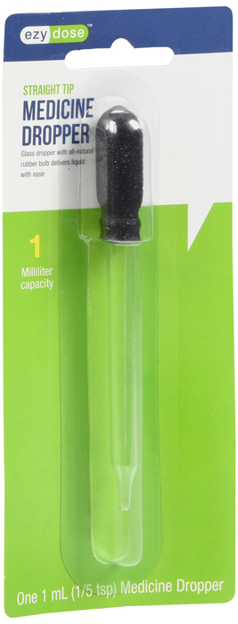 MEDICINE DROPPER GLASS STRAIGHT 1ML 6X1