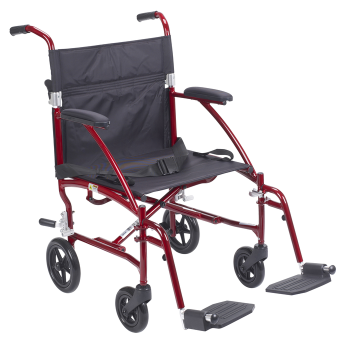 Transport Chair Fly-Lite Aluminum Red 19"