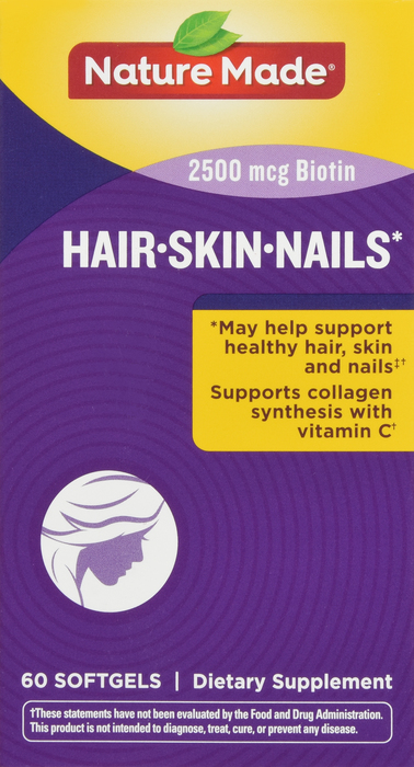 Nature Made Hair, Skin, & Nails 2500mcg Softgels 60ct