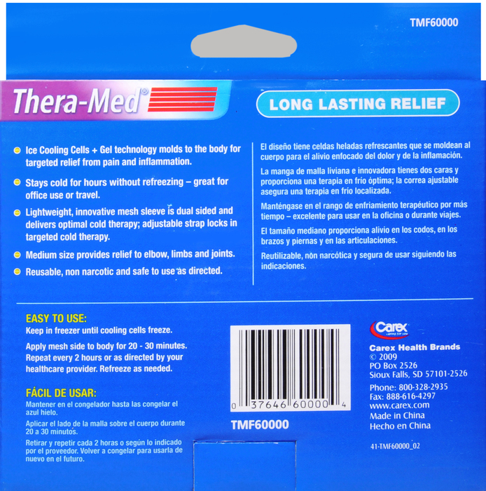 Thera-Med Ice + Gel Cryo Medium Icy Cold Pack 1ct