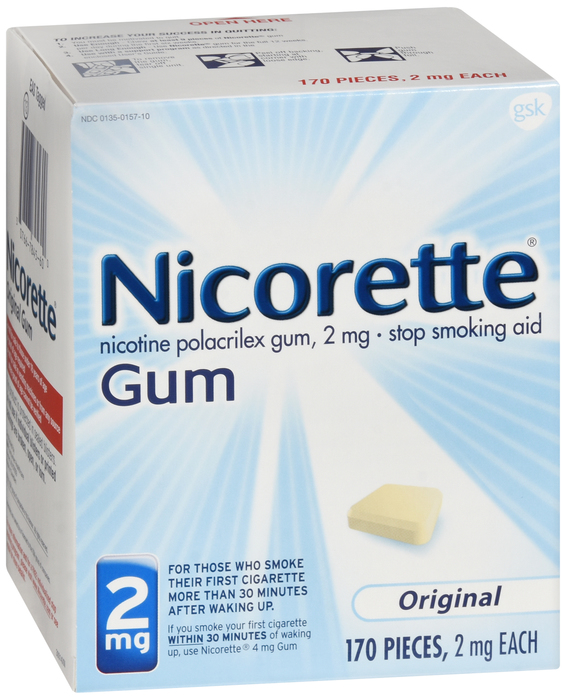 NICORETTE GUM 2MG 170CT