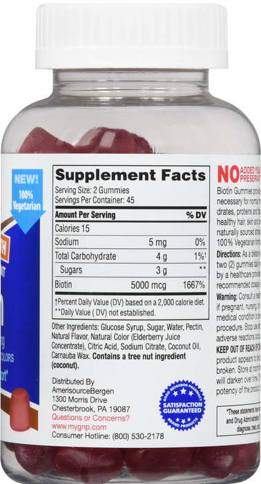 Good Neighbor Pharmacy Biotin 5000mcg Gummies 90ct