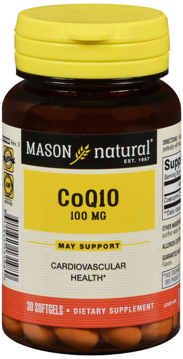 Mason Natural Co Q-10 100mg Softgels 30ct