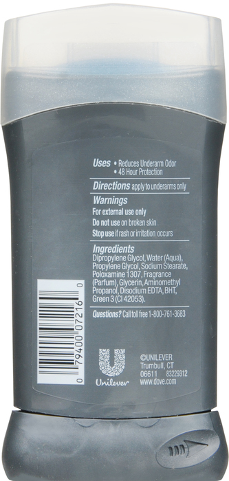 Dove Men Solid Clean Comfort Deodorant 3oz