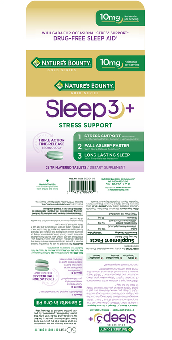 NATURES BOUNTY MELATONIN 10 MG TAB 28