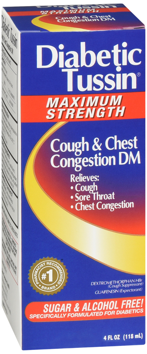 DIABETIC TUSSIN DM MAX STR LIQ 4OZ