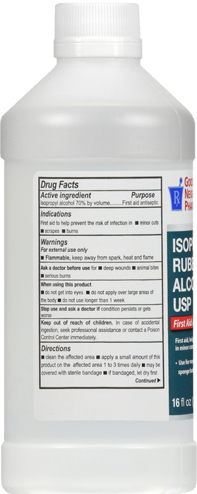 Good Neighbor Pharmacy Alcohol Isopropyl 70% Liquid 12x16oz