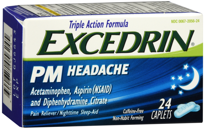 Exedrin PM Extra Strength Headache Pain Reliever Caplets 24ct