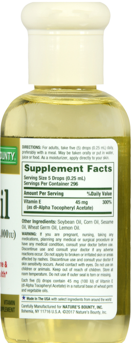 Nature's Bounty Vitamin E Oil 30000IU 2.5oz