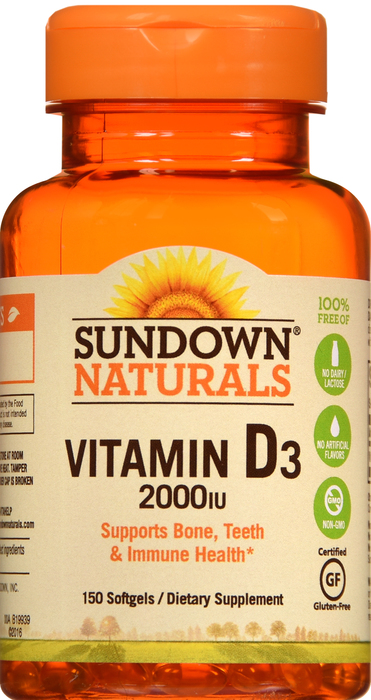 Sundown Vitamin D 2000IU Softgel 150ct