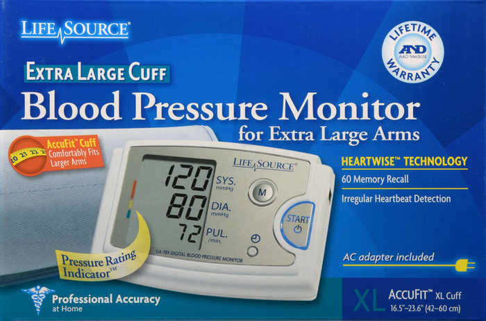 LifeSource Automatic Blood Pressure Monitor for Extra Large Arms 1ct