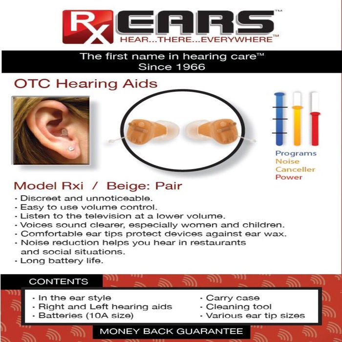 RX EARS HEARING AIDS RXI BEIGE DS